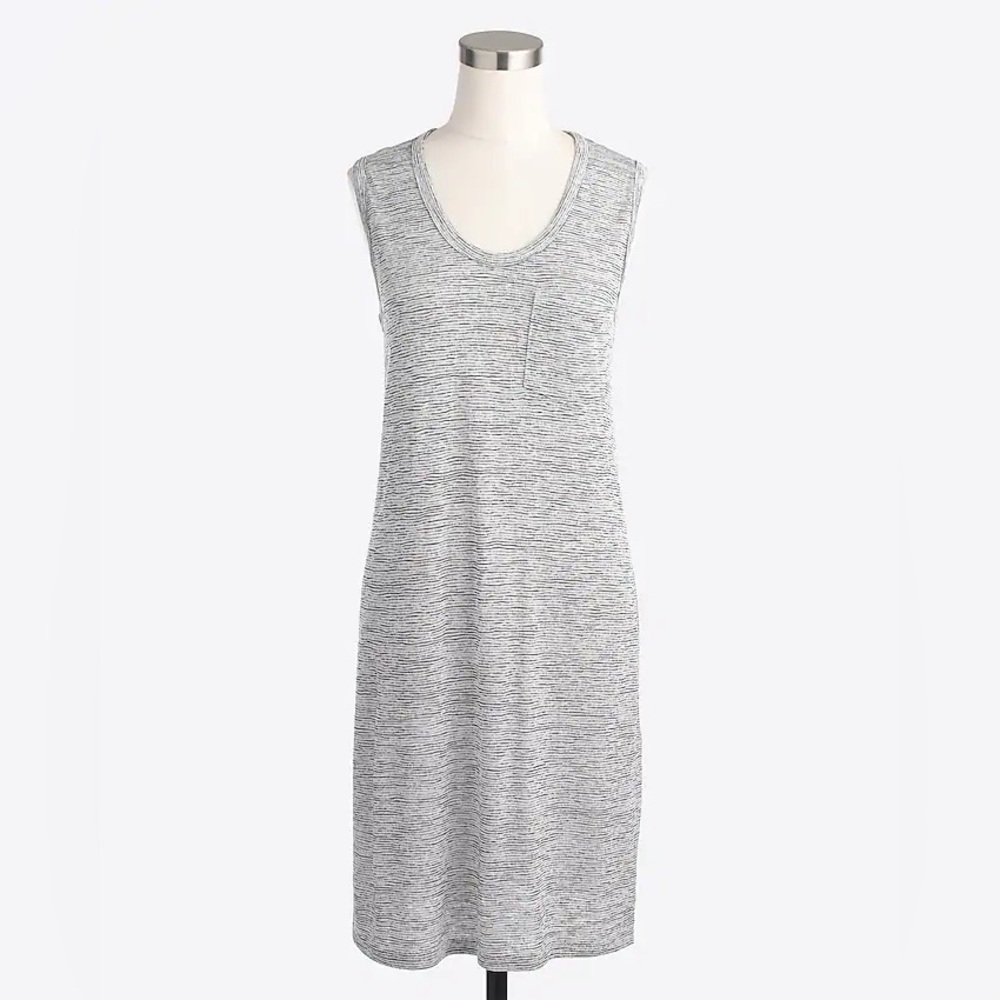 J.Crew Striped Modal Sleeveless Pocket Soft Dress Size S #0863